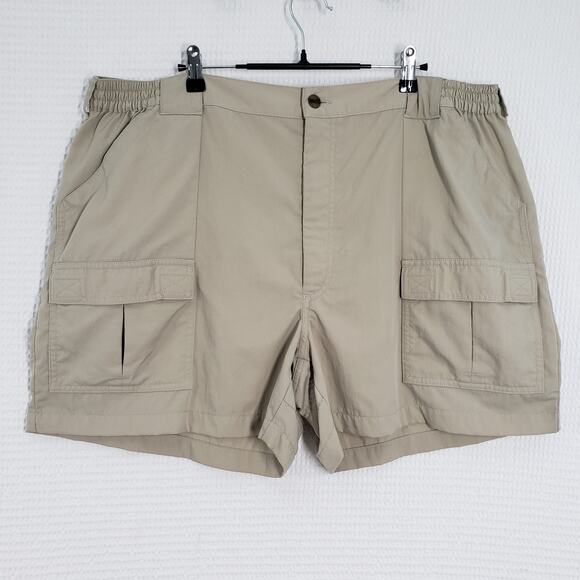 L.L. Bean Tropic Nylon Shorts Mens 42 Stone Hiking Outdoors Cargo Casual Beach - Picture 1 of 16